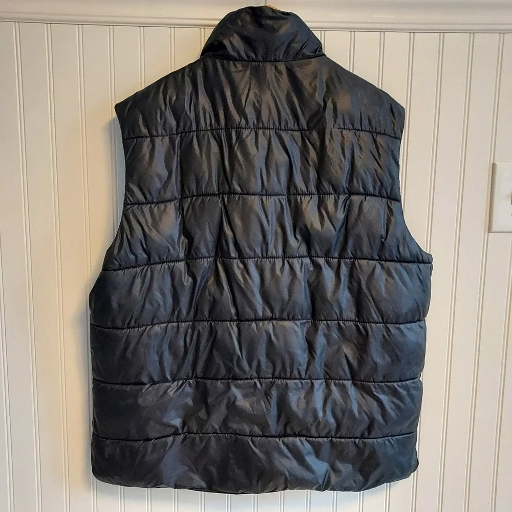 American Eagle Men's Black Puffer Vest‎ Quilted Insulated Pockets